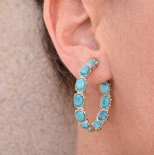 Turquoise Hoop Earrings